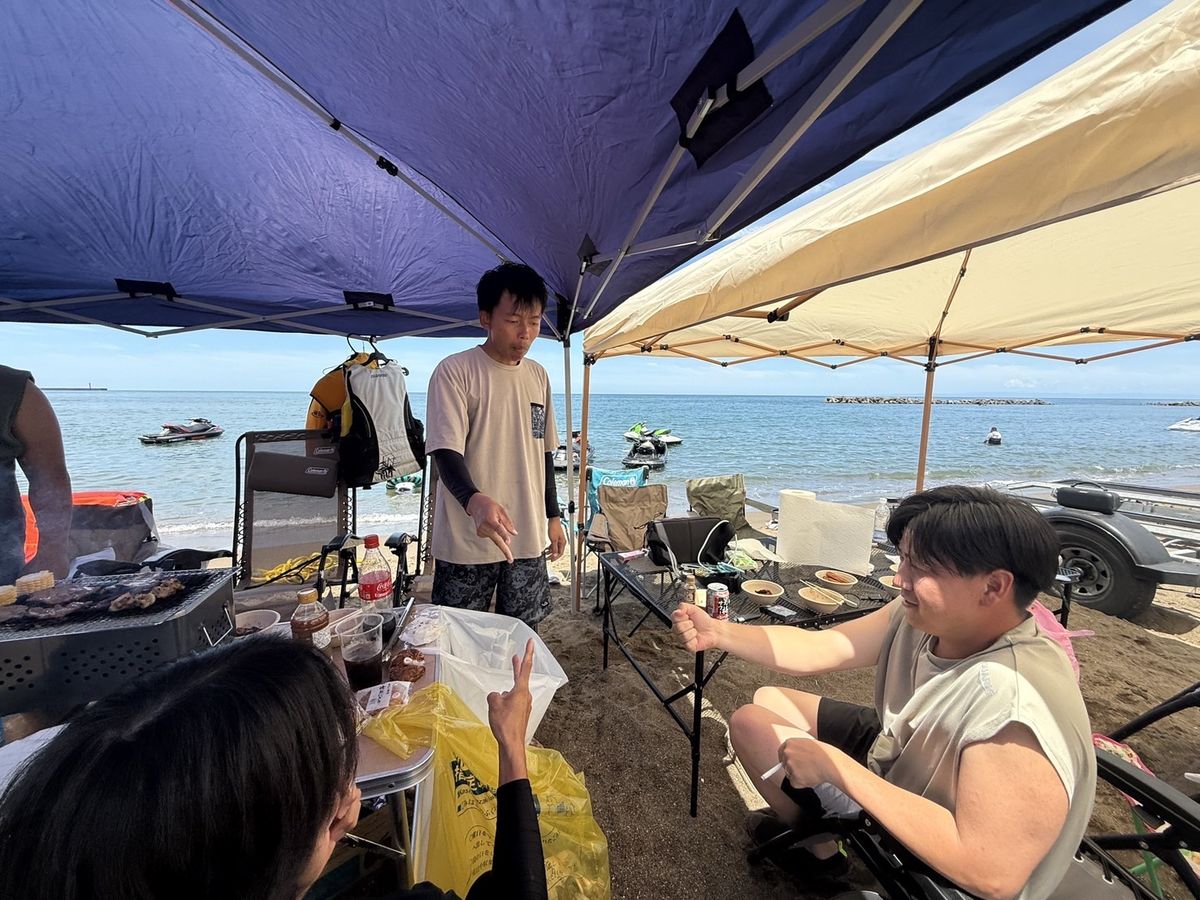 社員旅行のバーベキュー